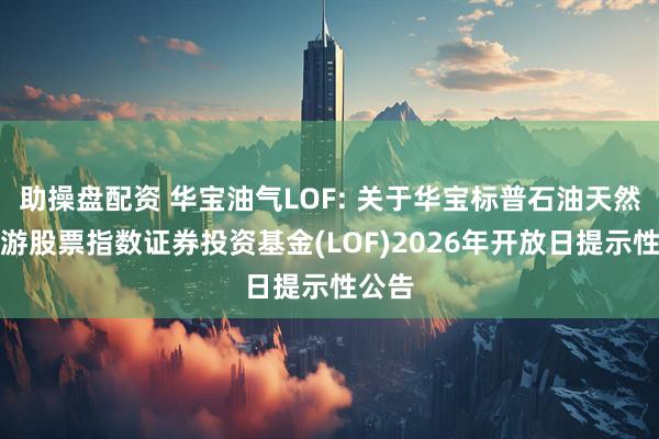 助操盘配资 华宝油气LOF: 关于华宝标普石油天然气上游股票指数证券投资基金(LOF)2026年开放日提示性公告